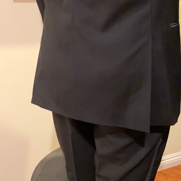 Black Big and Tall Neil Allyn Tuxedo Jacket Size 52L One-Button Notch Slim - Picture 5 of 6